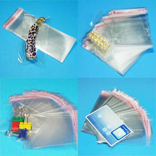 200x praktische selbstklebende OPP Tütchen 6x12cm+Klappe 3cm, Beutel, Tüten, Adhäsionsverschlussbeutel, Verpackung, transparent